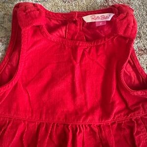 Ruffle Butts Red Casual Kids Dress
